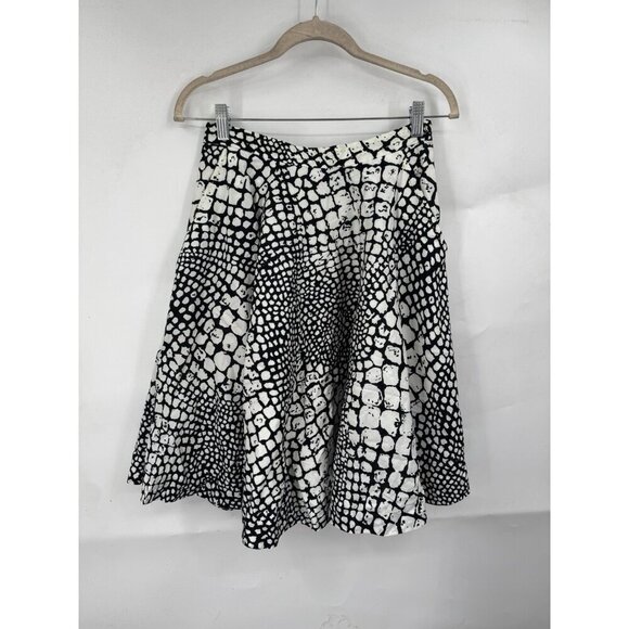 Edma Esyllte Anthropologie Skirt Women 6 Black Ivory Y2K Retro Preppy Funky - Picture 10 of 10